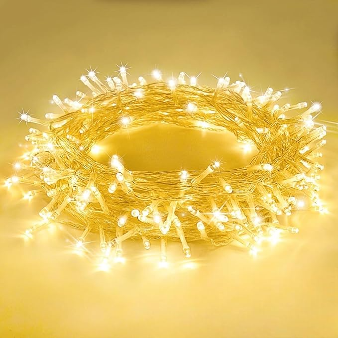 35 Ft LED Pixel String Light Warm White for Diwali 2025 | 360° Copper Wire Indian Outdoor Home Decor